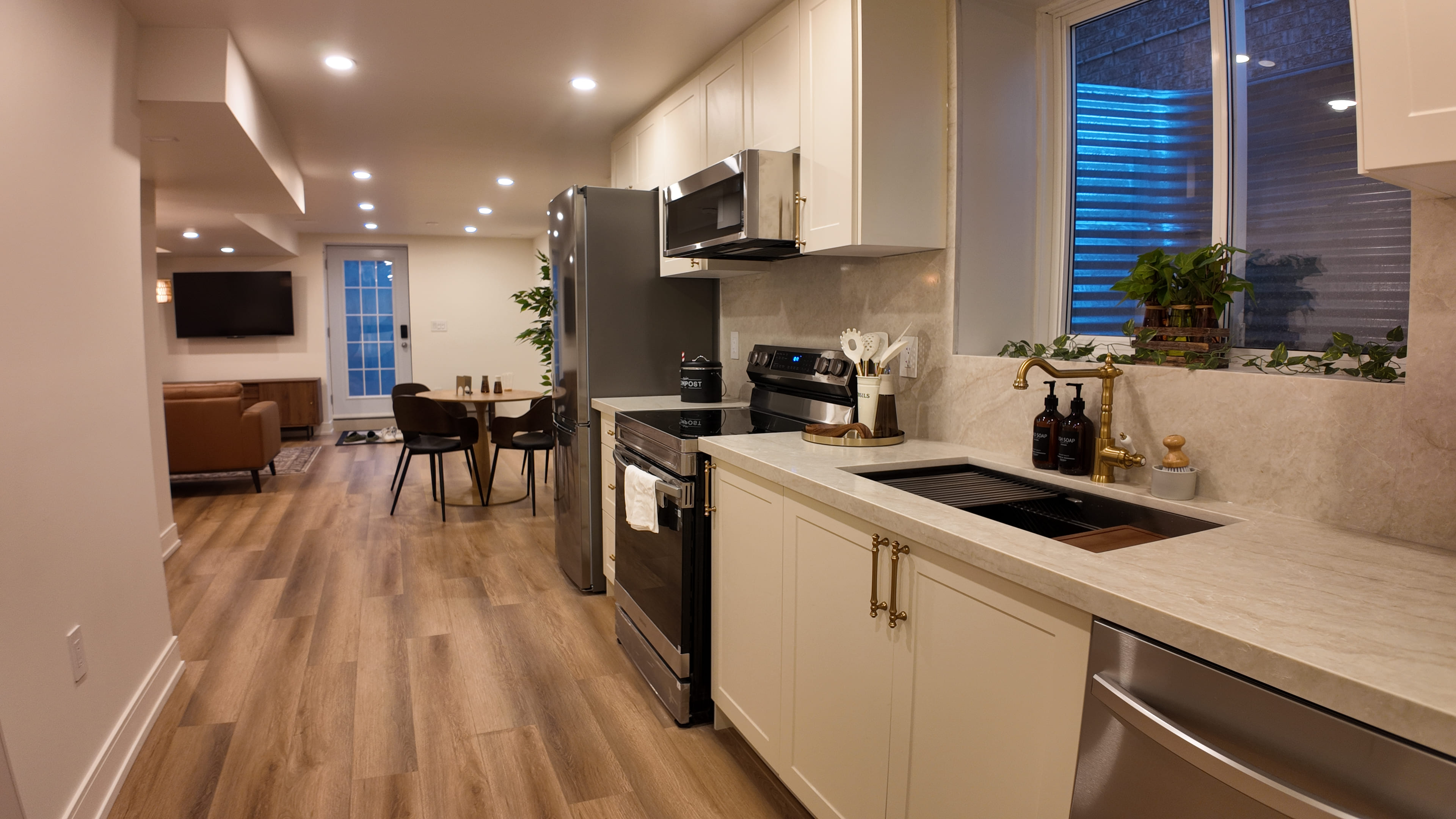 Finished kitchen in Muhammad's legal second unit basement
