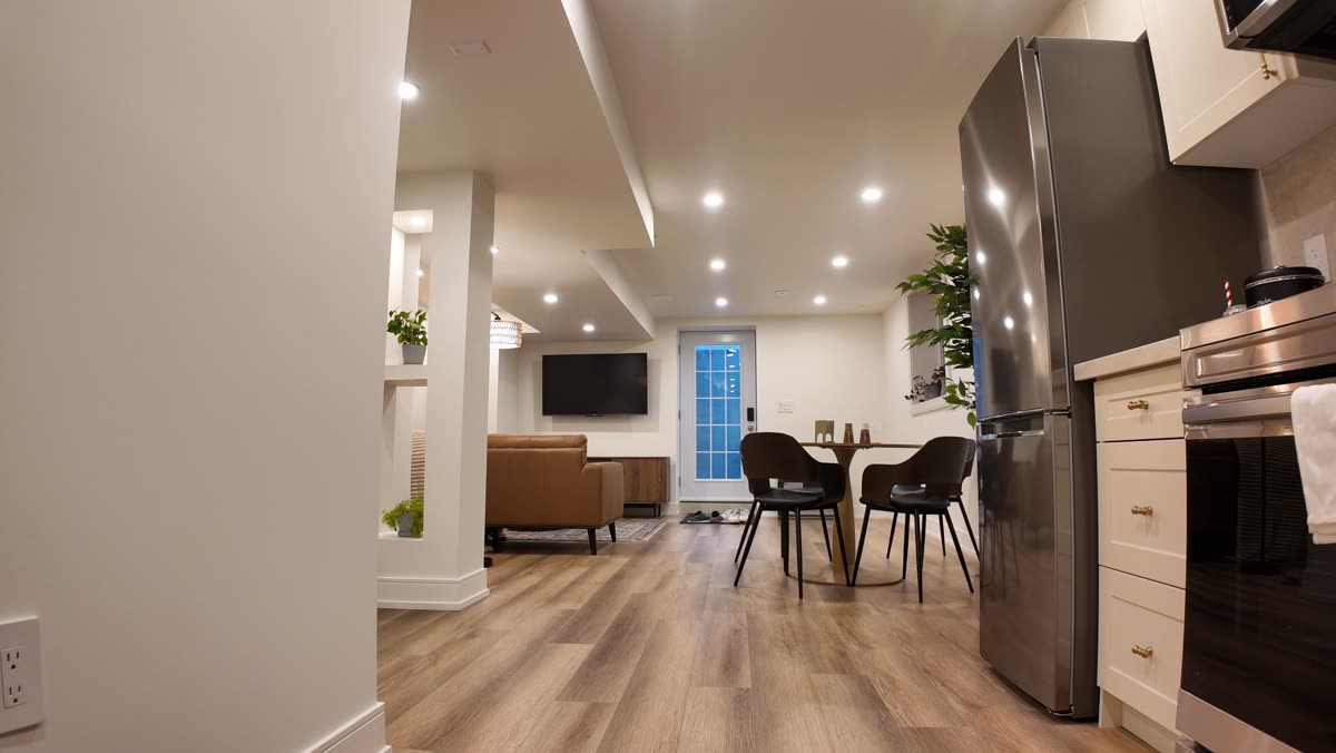 Legal basement apartment kitchen in Brampton