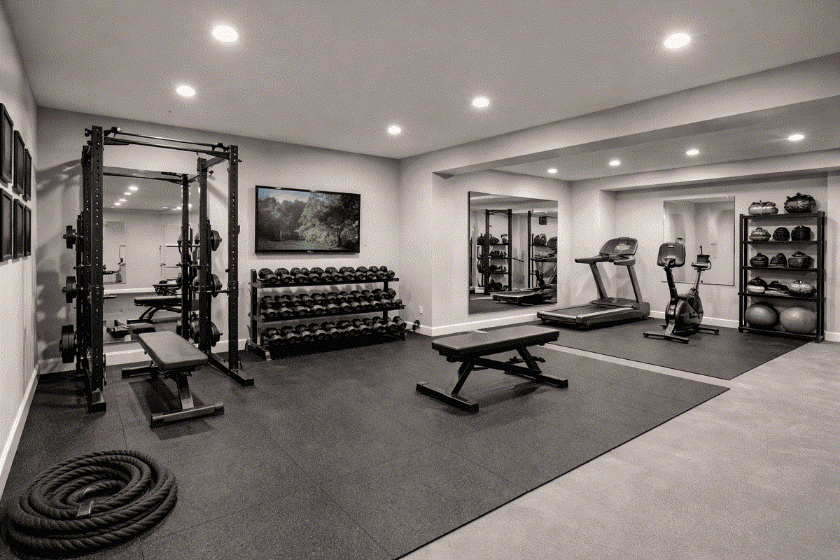 Custom basement home gym